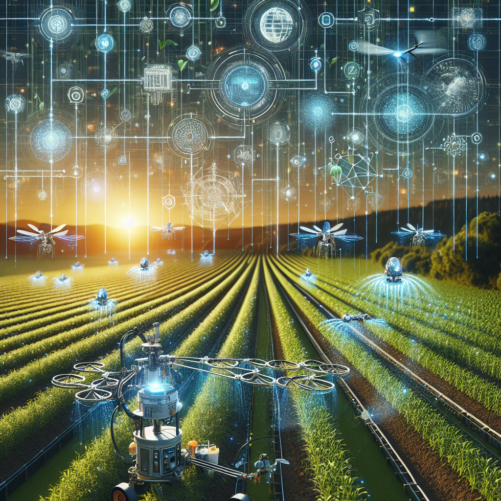 AI technology optimizing energy and agriculture for sustainability.