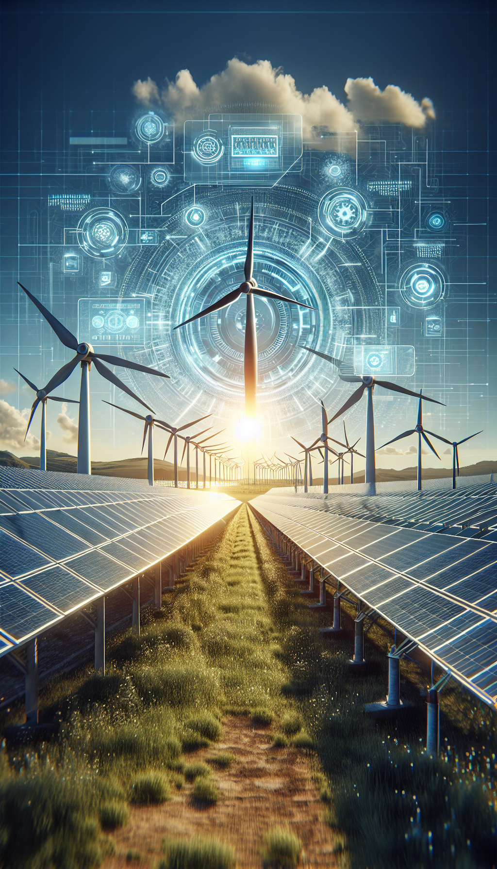 AI-enhanced solar and wind energy systems with technology interfaces